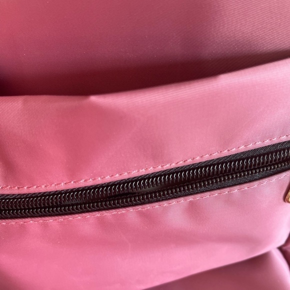 Samantha Brown Nylon Carry On Bag Black Croc Embossed Leather Handles tr… - Picture 5 of 11